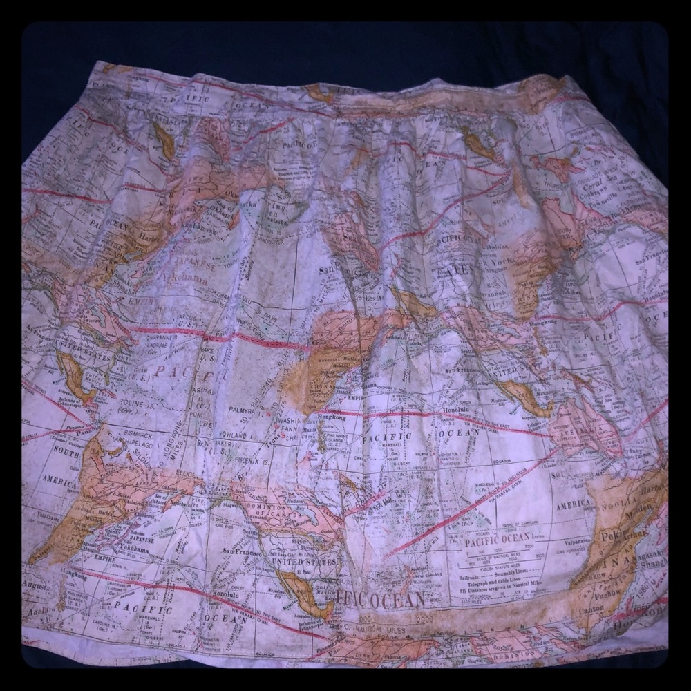 Map of the world skirt